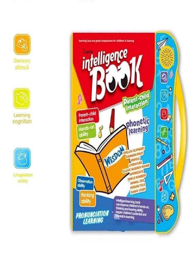 Camin Interactive Children Book -Musical English Educational Toy | Phonetic Learning Sound Book for Children 3+ Years | Language Skills, Shapes & Numbers Activities | for Boys & Girls - Multicolor - Image 2